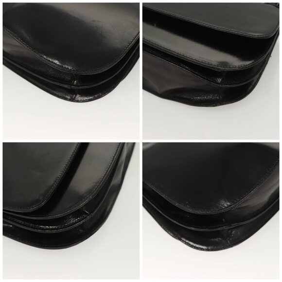 PRADA Chain Shoulder Bag Leather Black Auth 132369 - Picture 15 of 16